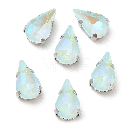 Mocha Fluorescent(MI) Teardrop Sew on Rhinestone GGLA-M006-01A-P05-1