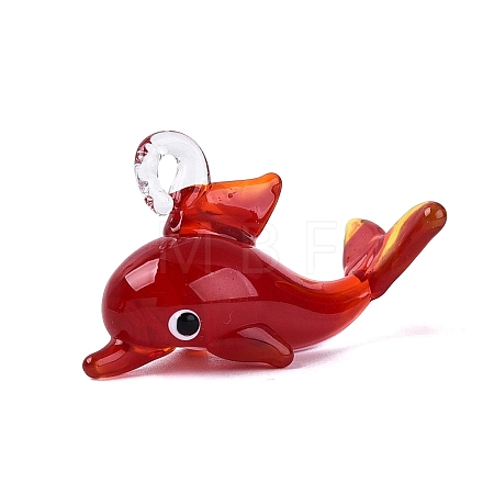 Handmade Lampwork Pendants LAMP-N034-23E-1