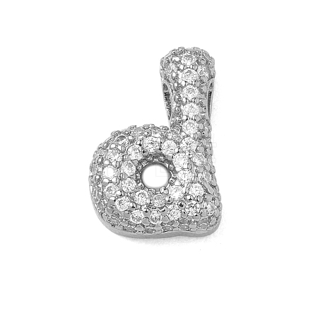 Brass Micro Pave Cubic Zirconia Pendants KK-A300-02P-D-1