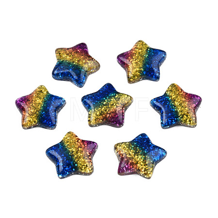 Rainbow Resin Cabochons CRES-Q197-46-1