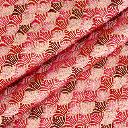 Fish Scales Pattern Cotton Fabric DIY-WH0622-777C-1