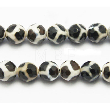 Tibetan Style Turtle Back Pattern dZi Beads X-G-H1454-1A-1