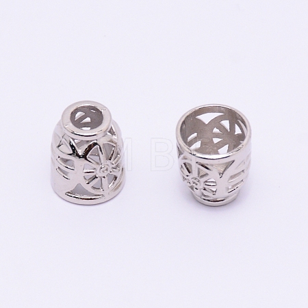 Hollow Zinc Alloy End Caps PALLOY-WH0072-43P-1