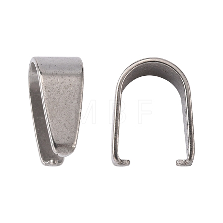 Tarnish Resistant 201 Stainless Steel Snap On Bails STAS-Q006-1-1
