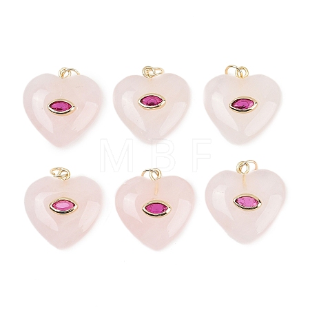 Natural Rose Quartz Pendants X-G-Z134-04C-1