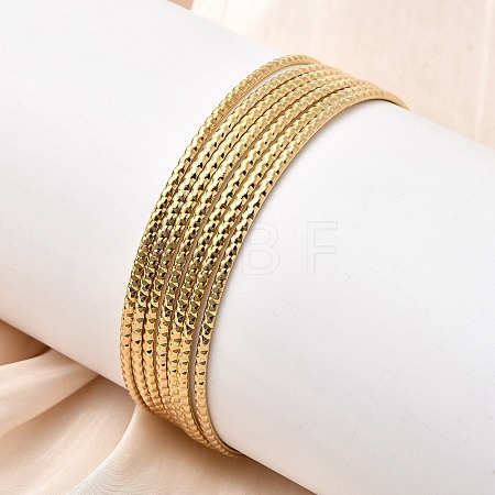 7Pcs 201 Stainless Steel Bangles for Women BJEW-Z151-04G-02-1