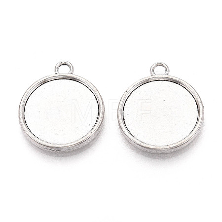 Tibetan Style Alloy Pendants Cabochon Settings PALLOY-N178-12AS-E-1