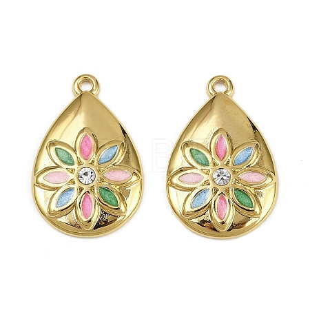 304 Stainless Steel Enamel Pendants STAS-L290-04G-1