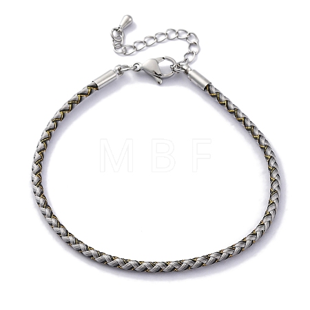 Polyester Cord Braided Bracelet Makings MAK-Z003-01P-12-1