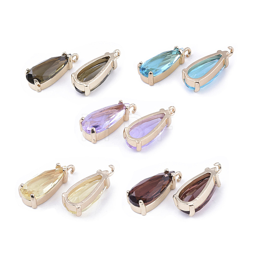 Transparent Glass Pendants GLAA-T007-22-1