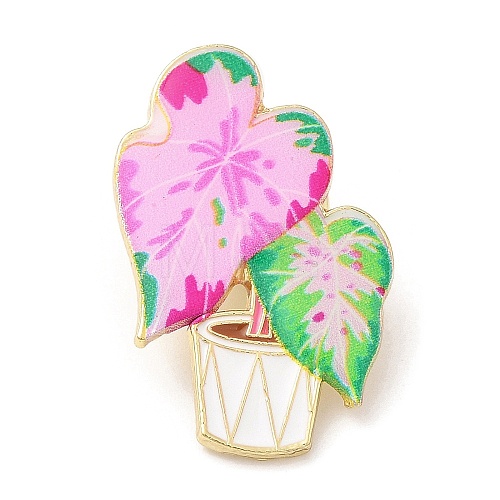 Plant Pot Enamel Pins JEWB-I025-01C-1