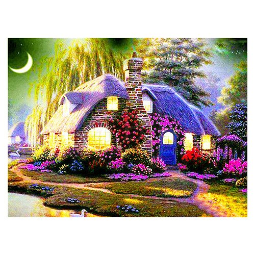 House DIY Diamond Painting Kit PW-WG39572-07-1