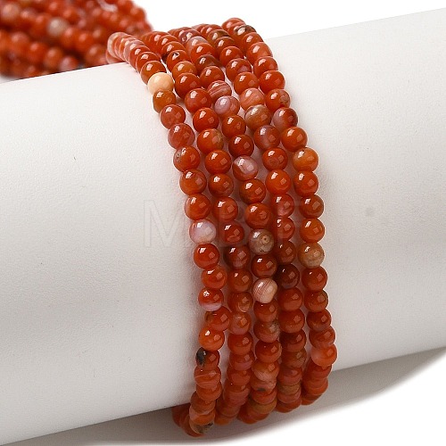 Natural South Red Agate Beads Strands G-B090-A04-01-1