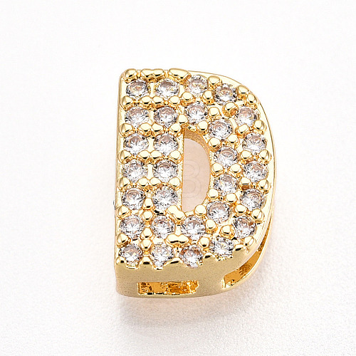 Brass Micro Pave Cubic Zirconia Charms KK-N254-217G-D-1