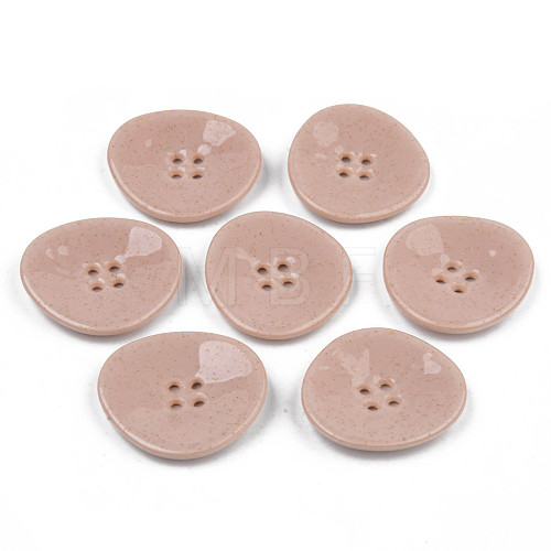 4-Hole Cellulose Acetate(Resin) Buttons BUTT-S026-019A-01-1