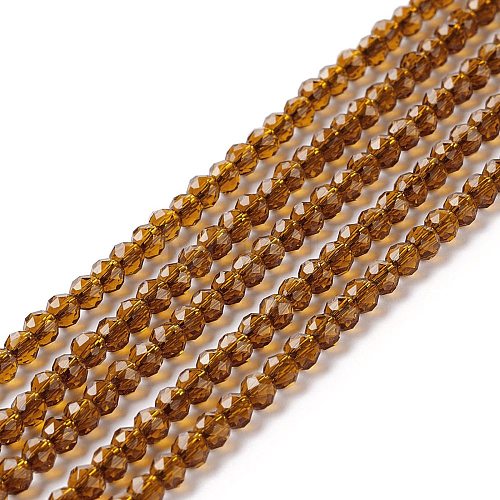 Transparent Glass Beads Strands GLAA-C019-01B-07-1