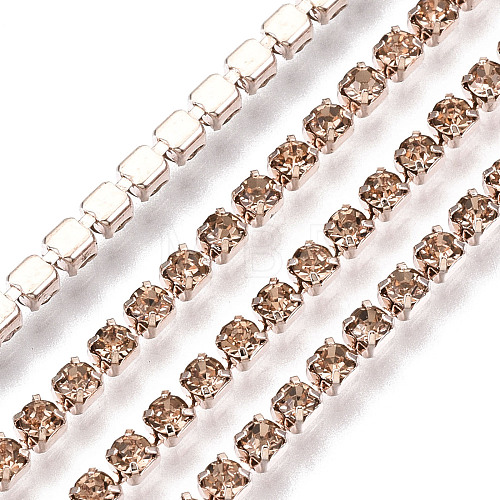 Electrophoresis Brass Rhinestone Strass Chains X1-CHC-Q009-SS6.5-B18-1