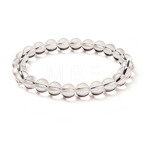 Natural Crystal Round Beads Stretch Bracelets BJEW-PH0001-8mm-07-1