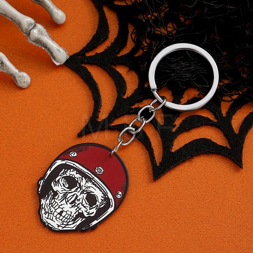 Halloween Skull Keychain PW-WGB292A-03-1