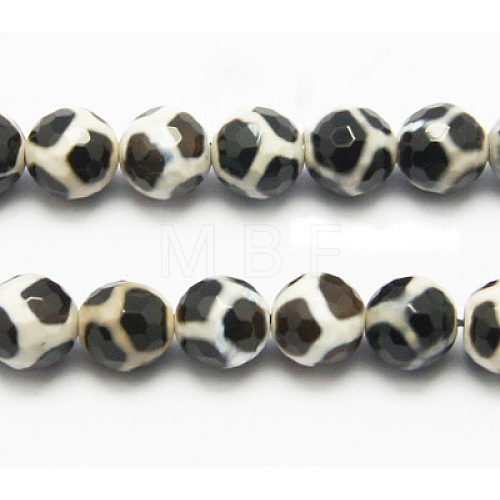 Tibetan Style Turtle Back Pattern dZi Beads X-G-H1454-1A-1