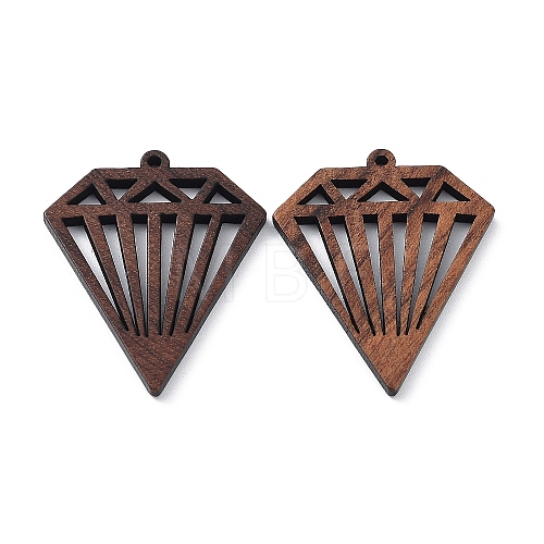 Walnut Wood Laser Cut Pendants WOOD-Q051-03C-1