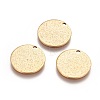 Ion Plating(IP) 304 Stainless Steel Textured Pendants STAS-I098-01-15mm-G-3