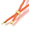 Braided Cotton Cord Slider Bracelet Making MAK-R001-01G-07-3