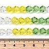 Transparent Gradient Color Glass Beads Strands GLAA-F131-01C-08-6