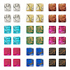 180Pcs 9 Colors 2-Hole Drawbench Glass Seed Beads SEED-TA0001-06-2