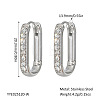 Elegant Stainless Steel Oval Hoop Earrings UE0817-6-1