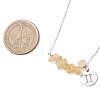 Natural Citrine Chip & Constellation Pendant Necklaces NJEW-JN05084-03-3