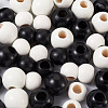 Craftdady 80Pcs 4 Style Spray Painted Natural Theaceae Wood Beads WOOD-CD0001-15-5