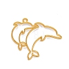 Alloy Open Back Bezel Pendants PALLOY-WH0077-21G-1