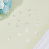 16Pcs 925 Sterling Silver Heart Chain Extender Drop STER-FI0001-04-5