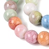 Opaque Ombre Effect Dyed Glass Beads Strands GLAA-Q106-04A-M02-3