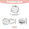 8Pcs Brass Rhinestone Cufflinks BUTT-GL0001-08B-2