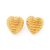 Heart 304 Stainless Steel Ear Studs EJEW-L290-011G-1