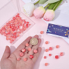 100Pcs 3 Styles Synthetic Coral Dyed Carved Beads SHEL-SC0002-10-3