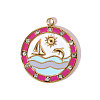 304 Stainless Steel Enamel Pendants STAS-OY008-11G-1