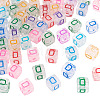 50Pcs Acrylic European Beads MACR-TADJ0001-13D-3