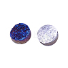 Electroplate Natural Druzy Crystal Cabochons G-L047-8mm-06-1
