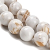 Assembled Synthetic Stone and Trochus Shell Beads Strands G-B128-08C-01-3