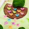 18Pcs 6 Colors Luminous Resin Crab Display Ornaments DJEW-TAD0001-04-5