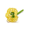 Glass Seed Beaded Flower Pendants PALLOY-MZ01171-01-4