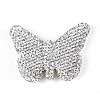 Butterfly Shaped Handmade Polymer Clay Rhinestone Beads CLAY-T023-23C-1