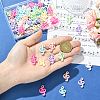 7 Bags 70Pcs 7 Colors Musical Note Opaque Resin Cabochons RESI-CJ0005-44-4
