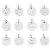 Unicraftale 12 Constellation/Zodiac Sign 304 Stainless Steel Charms STAS-UN0003-19P-1