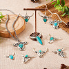  14Pcs 7 Styles Synthetic Turquoise Pendants FIND-TA0003-06-7