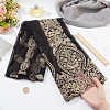 1PC Polyester Flower Embroidered Wavy Edge Lace Fabric OCOR-BC0005-55-3