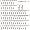 100Pcs Brass French Hooks with Coil and Ball KK-SC0003-61P-1